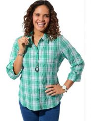 WITT WEIDEN Bluzka w kolorze turkusowo-białym rozmiar: 54. Białe bluzki WITT WEIDEN, bez wzorów, bez kołnierzyka, bez ramiączek. Za 56.99 zł.