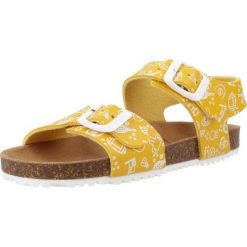 Sandały GARVALIN 242470G Żółty. Żółte sandały Garvalin, bez wzorów, z materiału, bez obcasa, bez zapięcia. Za 104.99 zł.