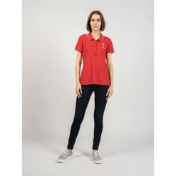 Koszulka polo do golfa damska Auroa. Czerwone koszulki polo North Sails, l, bez wzorów, z poliesteru, bez kołnierzyka, bez ramiączek. Za 250.00 zł.