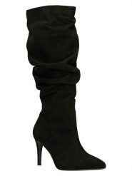 Wojas Skórzane kozaki w kolorze czarnym rozmiar: 38. Czarne kozaki Wojas, na zimę, bez obcasa, na szpilce, bez zapięcia. Za 503.95 zł.