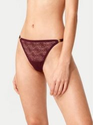 Guess Stringi O5RE10 KCLB0 Bordowy. Czerwone stringi Guess, z aplikacjami, z syntetyku. Za 99.99 zł.