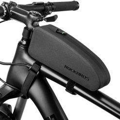 Torebka na ramę rowerową Rockbros AS-019 wodoodporna. Czarne torby na ramię ROCKBROS, bez wzorów, z materiału, sportowe, na ramię, duże, bez dodatków. Za 71.00 zł.