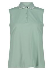CMP Funkcyjny top polo w kolorze zielonym rozmiar: 36. Zielone koszulki polo CMP, bez wzorów, z materiału, bez kołnierzyka, bez ramiączek. Za 80.95 zł.