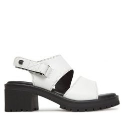 Sandały G-Star Raw. Białe sandały G-Star Raw, bez wzorów, retro, bez obcasa, na słupku, bez zapięcia. Za 259.99 zł.