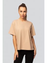 Spaio Koszulka "Urban" w kolorze beżowym rozmiar: XL. Brązowe bluzki Spaio, xl, bez wzorów, z bawełny, bez kołnierzyka, bez ramiączek. Za 82.99 zł.