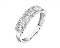Pierścionek z białego złota z diamentami - 0,49 ct - próba 585. Białe pierścionki Apart, z diamentem, złote. Za 5,190.00 zł.