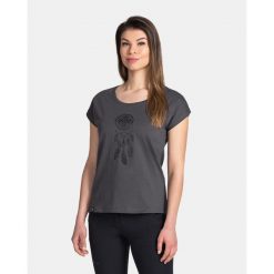 Damski bawełniany t-shirt Kilpi ROANE-W. Szare t-shirty Kilpi, l, bez wzorów, z bawełny, bez kołnierzyka, bez ramiączek. Za 60.57 zł.