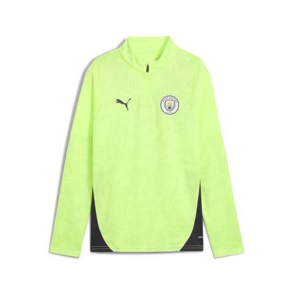Młodzieżowa bluza treningowa Manchester City z zamkiem 1/4 PUMA. Niebieskia bluzy Puma, l, bez wzorów, bez kaptura. Za 299.00 zł.