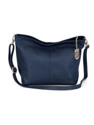 Lucca Baldi Skórzana torebka "Trapani" w kolorze niebieskim - 33 x 14 x 25 cm rozmiar: onesize. Niebieskie torby na ramię Lucca Baldi, bez wzorów, z materiału, na ramię, bez dodatków. Za 217.99 zł.