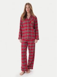 LAUREN RALPH LAUREN Piżama ILN92457F Czerwony Regular Fit. Czerwone piżamy Lauren Ralph Lauren, bez wzorów, z bawełny, bez ramiączek. Za 599.99 zł.