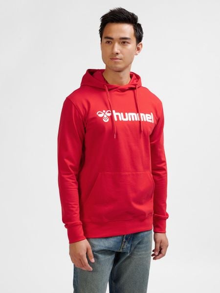 Bluza z kapturem Hummel Go 2.0 Logo. Czerwone bluzy Hummel, l, bez wzorów, z bawełny, z kapturem. Za 171.00 zł.