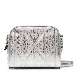Torebka Guess. Szare listonoszki Guess, z aplikacjami, bez dodatków. Za 589.99 zł.