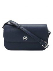 Michael Kors Skórzana torebka w kolorze granatowym - 21 x 14 x 4,5 cm rozmiar: onesize. Niebieskie torby na ramię Michael Kors, bez wzorów, z materiału, na ramię, bez dodatków. Za 665.09 zł.