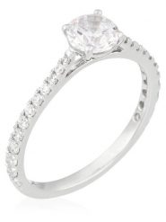 DIAMANTA Złoty pierścionek "Solitaire Royal" z diamentami rozmiar: 56. Szare pierścionki DIAMANTA, z diamentem, złote. Za 4,001.99 zł.