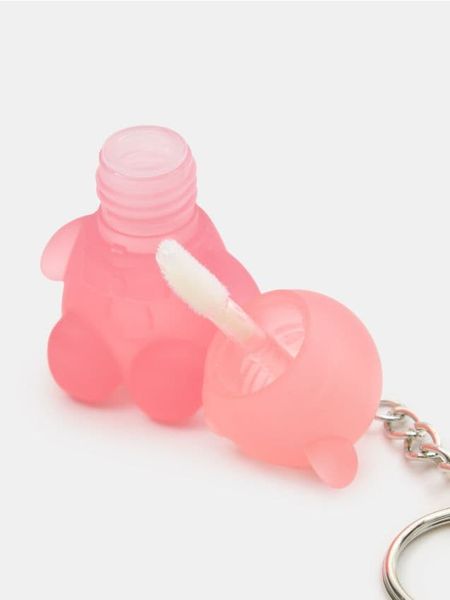 Pomadka w płynie - brelok w kształcie misia - różowy. Pomadki Sinsay. Za 9.99 zł.