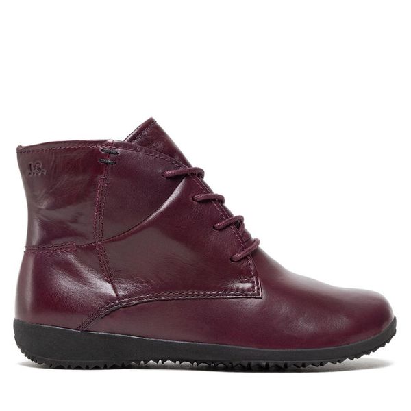 Trzewiki Josef Seibel. Czerwone botki Josef Seibel, bez wzorów, bez obcasa, na płaskiej podeszwie, bez zapięcia. Za 339.99 zł.