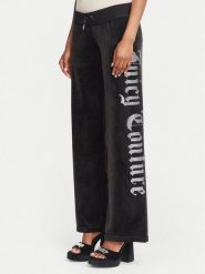 Juicy Couture Spodnie dresowe Old Gothic JCWBJ226334 Czarny Regular Fit. Czarne spodnie dresowe Juicy Couture, l, bez wzorów, z dresówki. Za 399.99 zł.