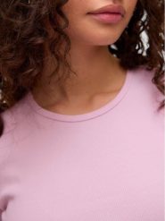 Vero Moda T-Shirt Chloe 10306894 Różowy Slim Fit. Czerwone t-shirty Vero Moda, xl, bez wzorów, z bawełny, bez kołnierzyka, bez ramiączek. Za 69.99 zł.