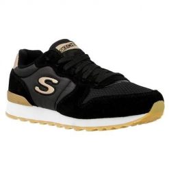 Buty do chodzenia damskie Skechers 111BLK. Czarne obuwie sportowe Skechers, z materiału, bez zapięcia, trekkingowe, Skechers Sport. Za 299.99 zł.