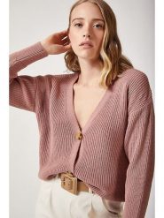 Happiness Istanbul Kardigan w kolorze jasnoróżowym rozmiar: S/M. Różowe kardigany Happiness Istanbul, m, bez wzorów. Za 56.99 zł.