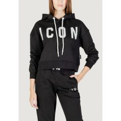 Bluza Kobieta ICON. Czarne bluzy ICON, bez wzorów, z tkaniny, bez kaptura. W wyprzedaży za 307.75 zł.
