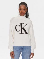 Calvin Klein Jeans Golf J20J221960 Écru Regular Fit. Golfy Calvin Klein Jeans, l, bez wzorów, z bawełny, bez ramiączek. Za 569.99 zł.