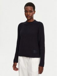 AMI Paris Sweter FKS024.KN0031 Granatowy Regular Fit. Niebieskie swetry AMI PARIS, m, bez wzorów, z bawełny, bez ramiączek. Za 1,939.00 zł.