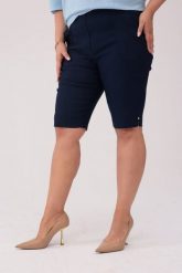 Komfortowe czarne spodnie bermudy PLUS SIZE XXL OVERSIZE. Czarne spódnice Nasi partnerzy, plus size, bez wzorów, z elastanu, plus size, mini, oversize. W wyprzedaży za 85.90 zł.