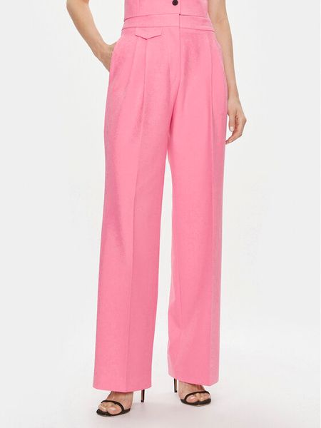 Hugo Spodnie materiałowe Helepher 50508637 Różowy Relaxed Fit. Czerwone spodnie materiałowe Hugo, bez wzorów, z materiału. Za 719.99 zł.