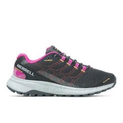 Buty do biegania damskie Merrell Fly Strike. Czarne obuwie sportowe Merrell, z materiału, bez zapięcia, do biegania. Za 364.00 zł.