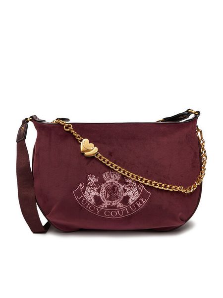 Juicy Couture Torebka CEO-BIJXT8990WZC Bordowy. Czerwone listonoszki Juicy Couture, bez wzorów, z materiału, bez dodatków. Za 349.99 zł.
