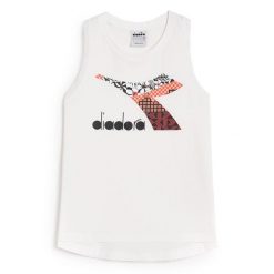 Koszulka damska DIADORA L. TANK FLOSS. Białe koszule nocne Diadora, l, bez wzorów, bez ramiączek. Za 29.99 zł.