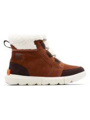 Sorel Skórzane botki zimowe "Explorer II" w kolorze jasnobrązowo-białym rozmiar: 37. Brązowe botki Sorel, na zimę, bez wzorów, z materiału, bez obcasa, bez zapięcia. Za 293.45 zł.