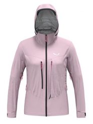 Salewa Kurtka narciarska "Sella 3L" w kolorze jasnoróżowym rozmiar: 38. Różowe kurtki narciarskie Salewa, l, bez wzorów, z materiału, bez kaptura, narciarskie. Za 990.67 zł.