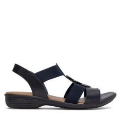 Sandały Go Soft. Niebieskie sandały GO SOFT, bez wzorów, bez obcasa, na płaskiej podeszwie, bez zapięcia. Za 199.99 zł.