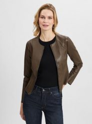 Zero Marynarka Kobiety brązowy, 42. Brązowe marynarki i żakiety Zero, bez wzorów, ze skóry, eleganckie. Za 329.95 zł.