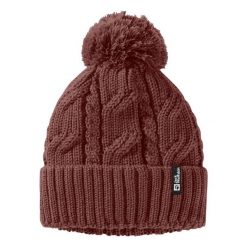 Czapka zimowa Jack Wolfskin Pompom. Czerwone czapki Jack Wolfskin, bez wzorów. Za 159.99 zł.