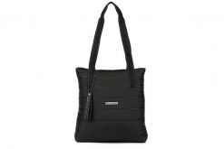 Shopperka pikowana BELTIMORE czarna W90. Czarne shopper bez wzorów, z materiału, pikowane, bez dodatków. Za 60.49 zł.