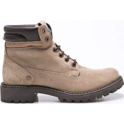 Wrangler - Botki. Szare botki Wrangler, bez wzorów, z materiału, bez obcasa, na obcasie, bez zapięcia. W wyprzedaży za 349.90 zł.
