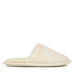 Kapcie Tommy Hilfiger. Białe obuwie domowe TOMMY HILFIGER, bez wzorów, bez zapięcia. Za 169.99 zł.