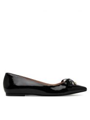 LOVE MOSCHINO Baleriny JA11031G1MIH0000 Czarny. Czarne baleriny Love Moschino, bez wzorów, z lakierowanej skóry, bez obcasa. Za 519.99 zł.