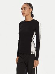 Elisabetta Franchi Sweter MK-03S-56E2-V320 Czarny Regular Fit. Czarne swetry Elisabetta Franchi, s, bez wzorów, z wiskozy, bez ramiączek. Za 1,389.00 zł.