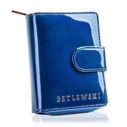 Portfel damski BETLEWSKI ZBPD-BS-937 NIEBIESKI. Niebieskie portfele Betlewski, bez wzorów, ze skóry. Za 169.99 zł.