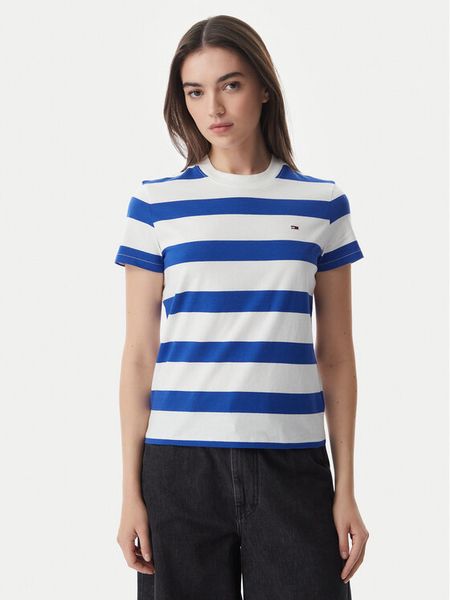 Tommy Jeans T-Shirt Flag DW0DW23801 Niebieski Regular Fit. Niebieskie t-shirty Tommy Jeans, s, bez wzorów, z bawełny, bez kołnierzyka, bez ramiączek. Za 120.99 zł.