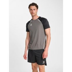 Koszulka Hummel Lead 2.0. Szare bluzki Hummel, bez wzorów, sportowe, bez kołnierzyka, bez ramiączek. Za 170.00 zł.