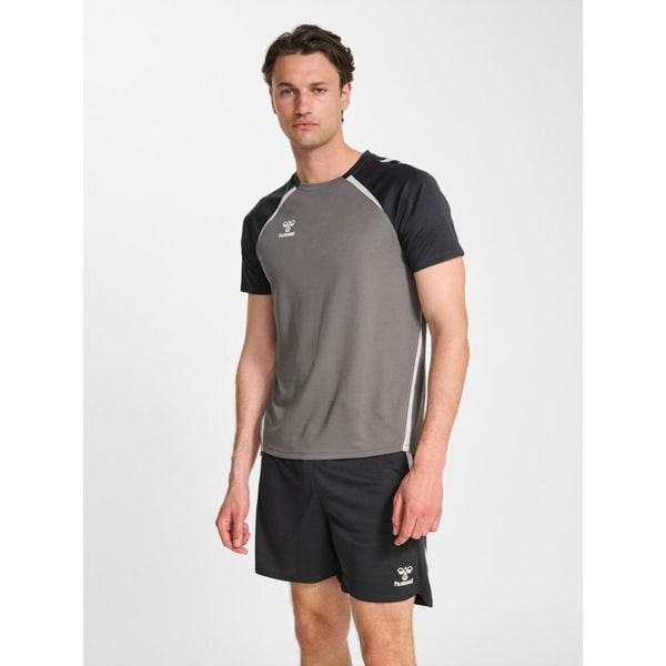 Koszulka Hummel Lead 2.0. Szare bluzki Hummel, bez wzorów, sportowe, bez kołnierzyka, bez ramiączek. Za 170.00 zł.