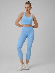 Legginsy fitness 7/8 z wysokim stanem i kieszonką. Fioletowe legginsy 4f, l, bez wzorów, z dzianiny, z podwyższonym stanem. Za 119.99 zł.