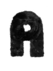 Guess Szalik AW5403 POL03 Czarny. Czarne rękawiczki Guess, z aplikacjami, z materiału. Za 329.99 zł.