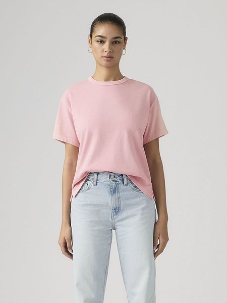 Levi's Koszulka w kolorze jasnoróżowym rozmiar: L. Różowe bluzki Levi's®, l, bez wzorów, z bawełny, bez kołnierzyka, bez ramiączek. Za 86.95 zł.