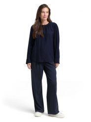 Tom Tailor Bluzka w kolorze granatowym rozmiar: 36. Niebieskie bluzki Tom Tailor, bez wzorów, bez kołnierzyka, bez ramiączek. Za 74.46 zł.